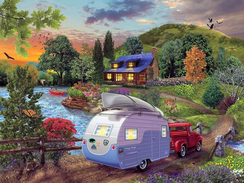 Campers Coming Home- return home from campground puzzle