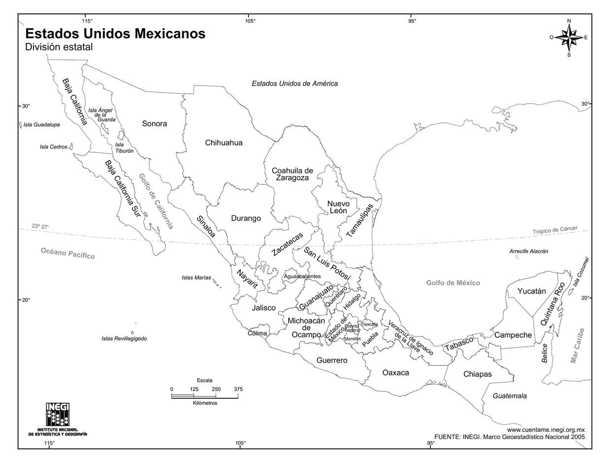Stany Zjednoczone meksykańskie puzzle online