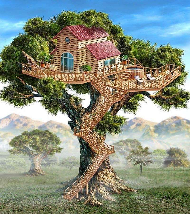 Domek na drzewie puzzle online