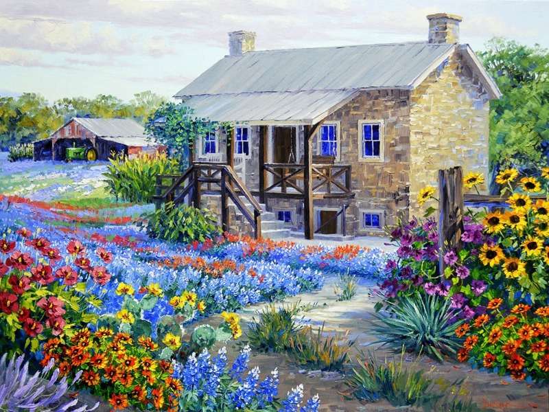 The Rock House Homestead -co za kwiaty puzzle online
