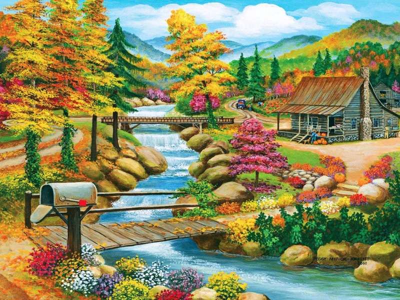 Autumn at the river -piękno zachwyca puzzle online
