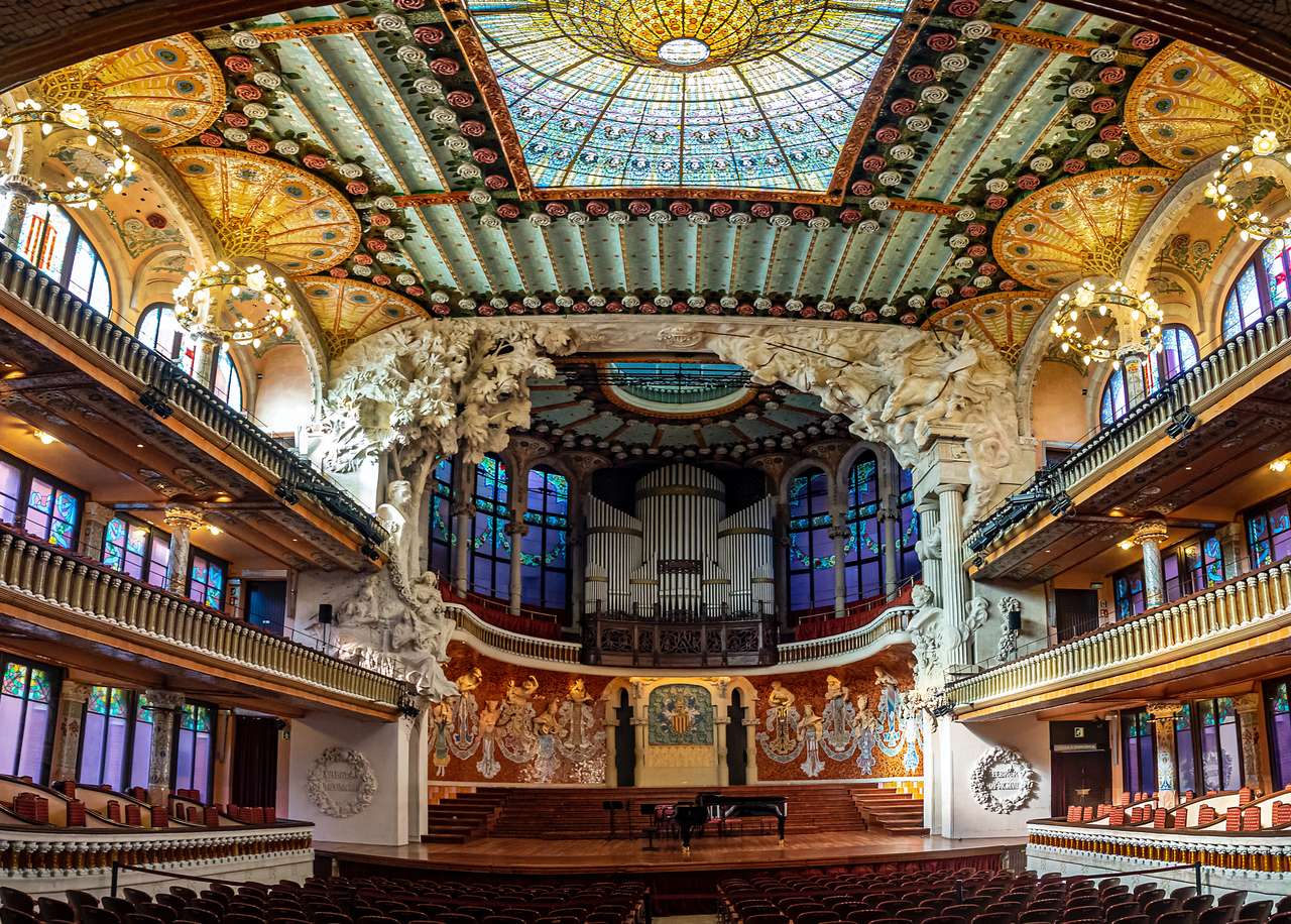 Pałac Muzyki, Barcelona, ​​Hiszpania puzzle online