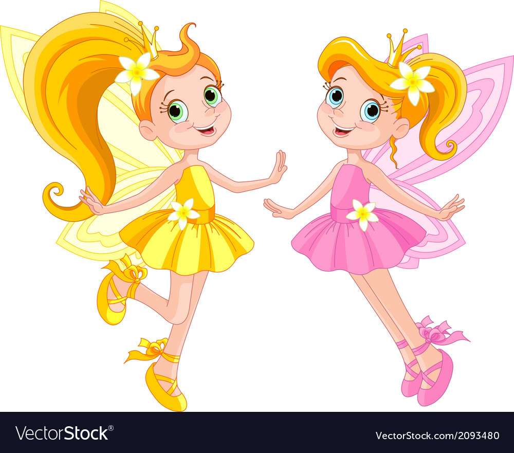 Two cute fairies vector image puzzle online