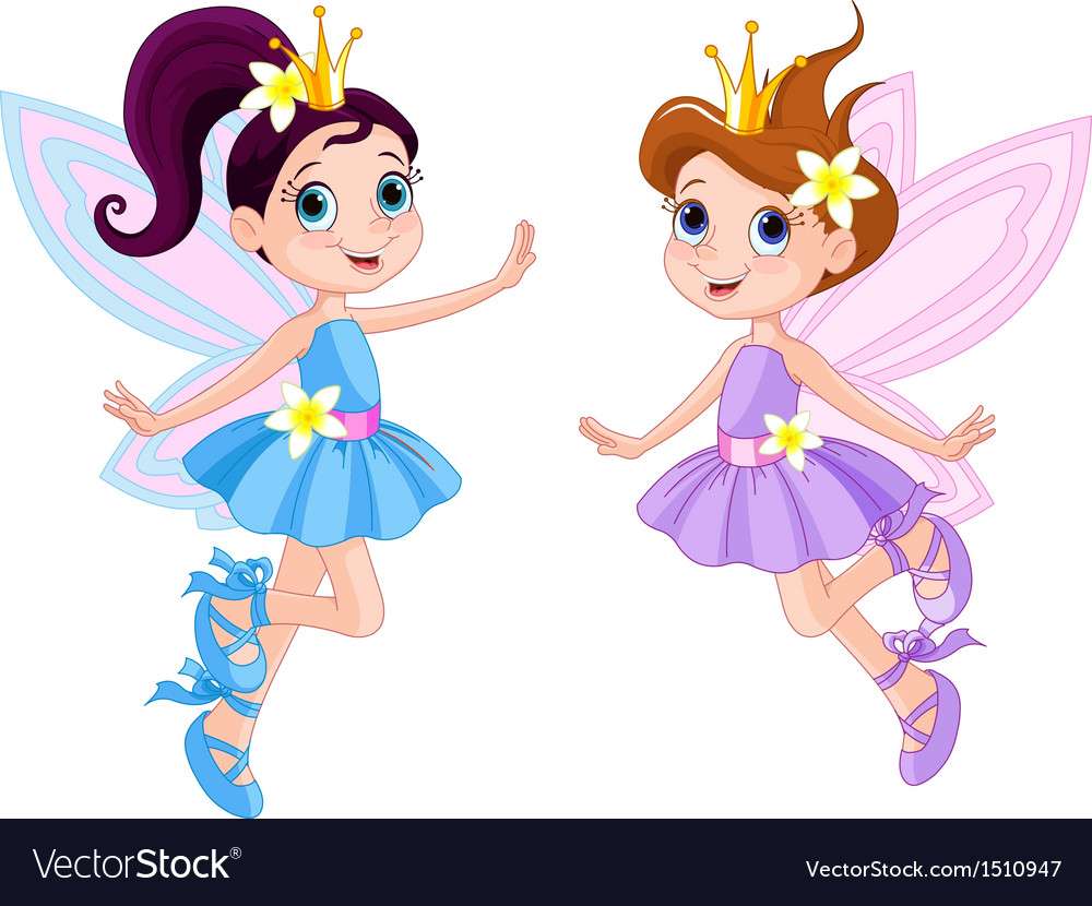 Two cute fairies vector image puzzle online