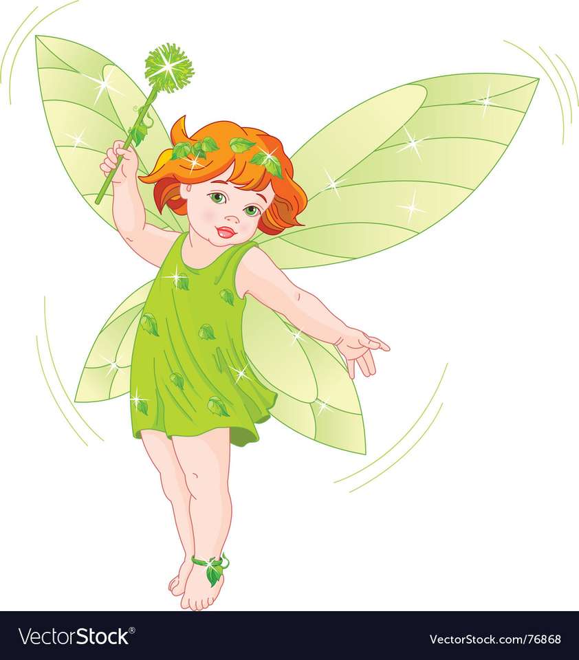 Summer baby fairy vector image puzzle online