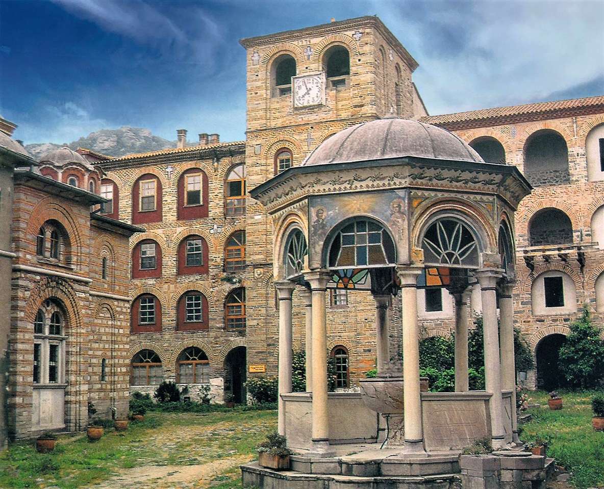 Grecja Klasztor Athos w Xiropotamou puzzle online