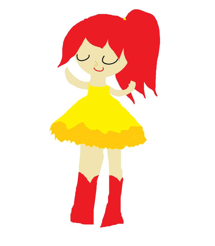 Dziewczyna czerwone włosy puzzle online