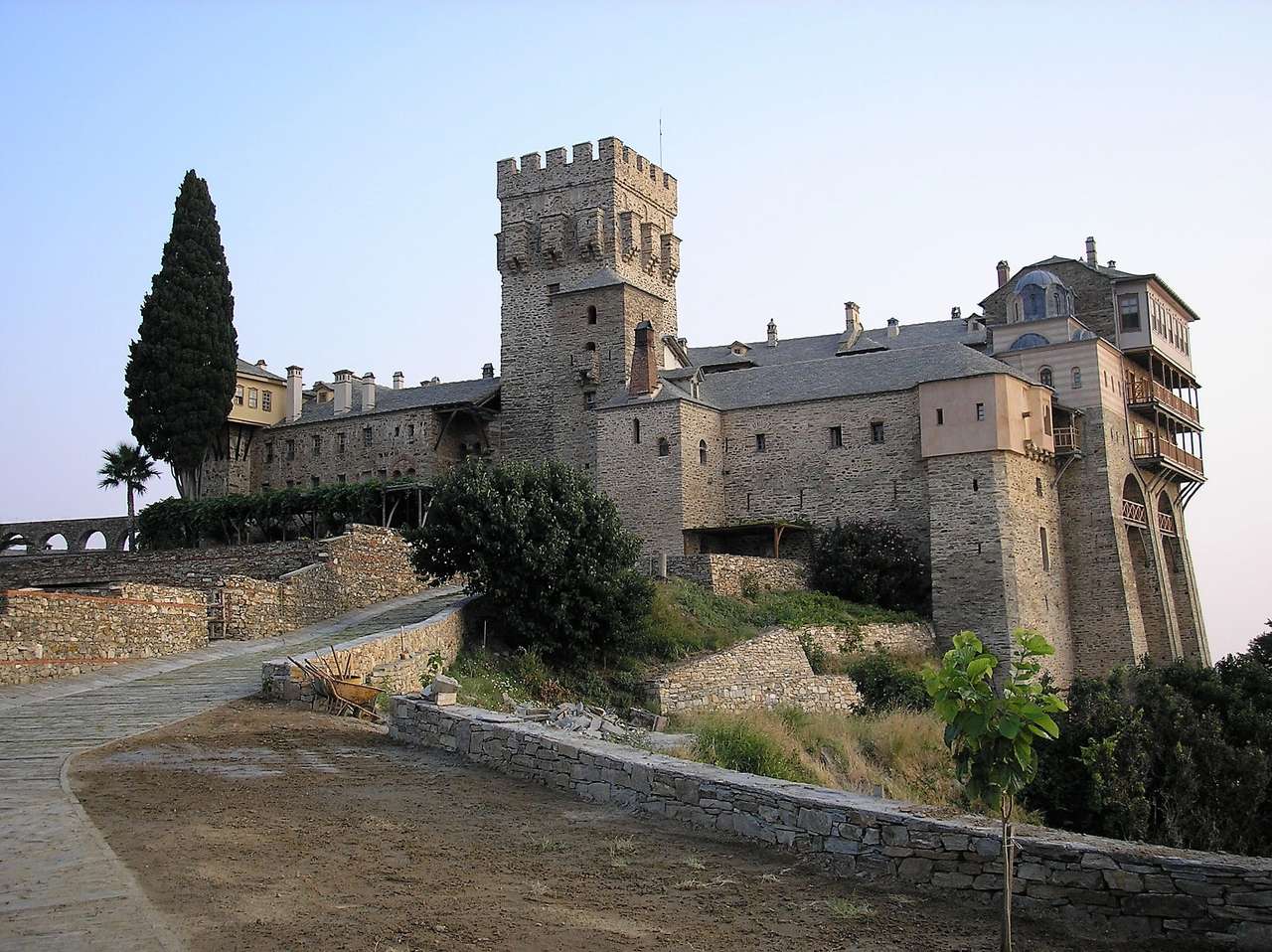 Grecja Klasztor Athos w Stavronikita puzzle online