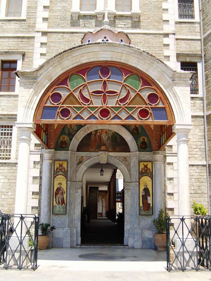 Grecja Wejście do klasztoru Athos puzzle online