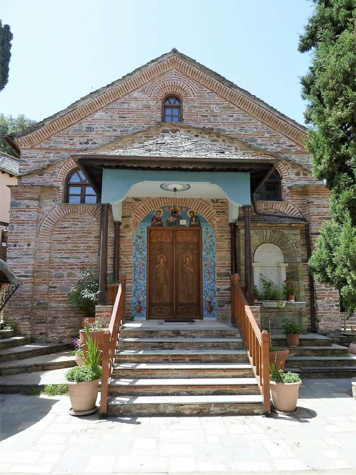 Grecja Wejście do klasztoru Athos puzzle online