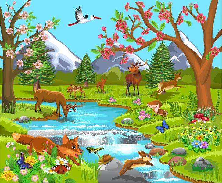 zwierzęta leśne puzzle online