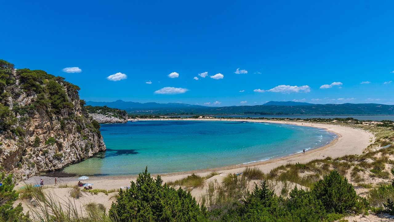 Grecja Plaża Lato Niebieska Zatoka Morza Śródziemnego puzzle online