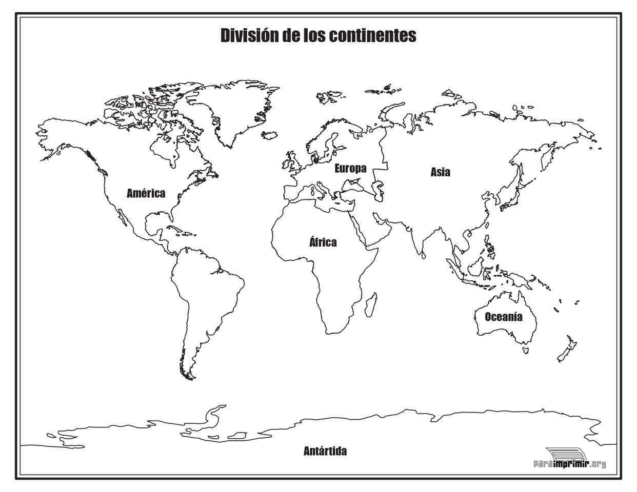 mapa kontynentów puzzle online