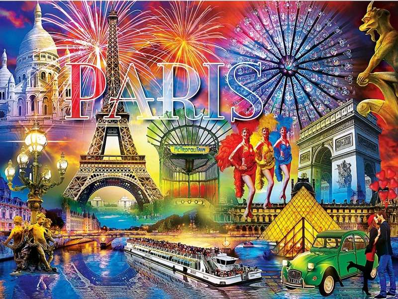 Zapraszamy do Paryża, miasta miłości, radości, sztuki puzzle online