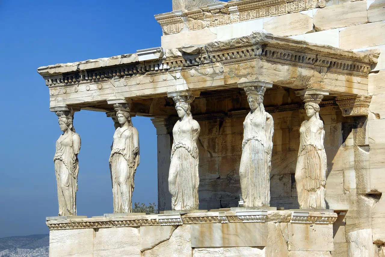 Grecja Attyka Ateny Akropol posągi kobiet puzzle online