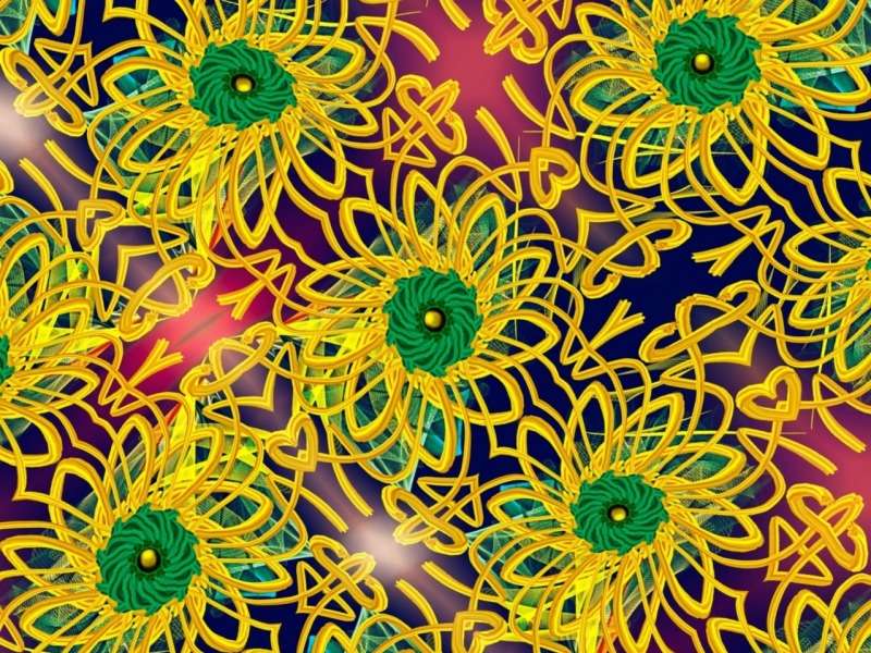 Żółte kwiatki-rękodzieło puzzle online