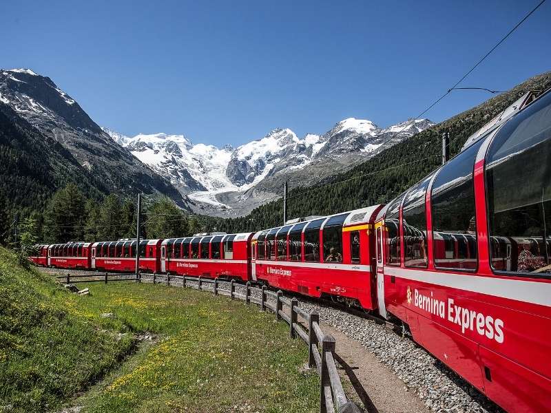 Pociąg w Alpach puzzle online