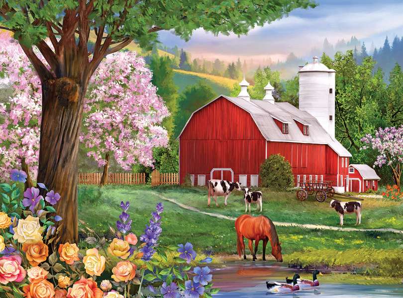 wiosna na farmie puzzle online