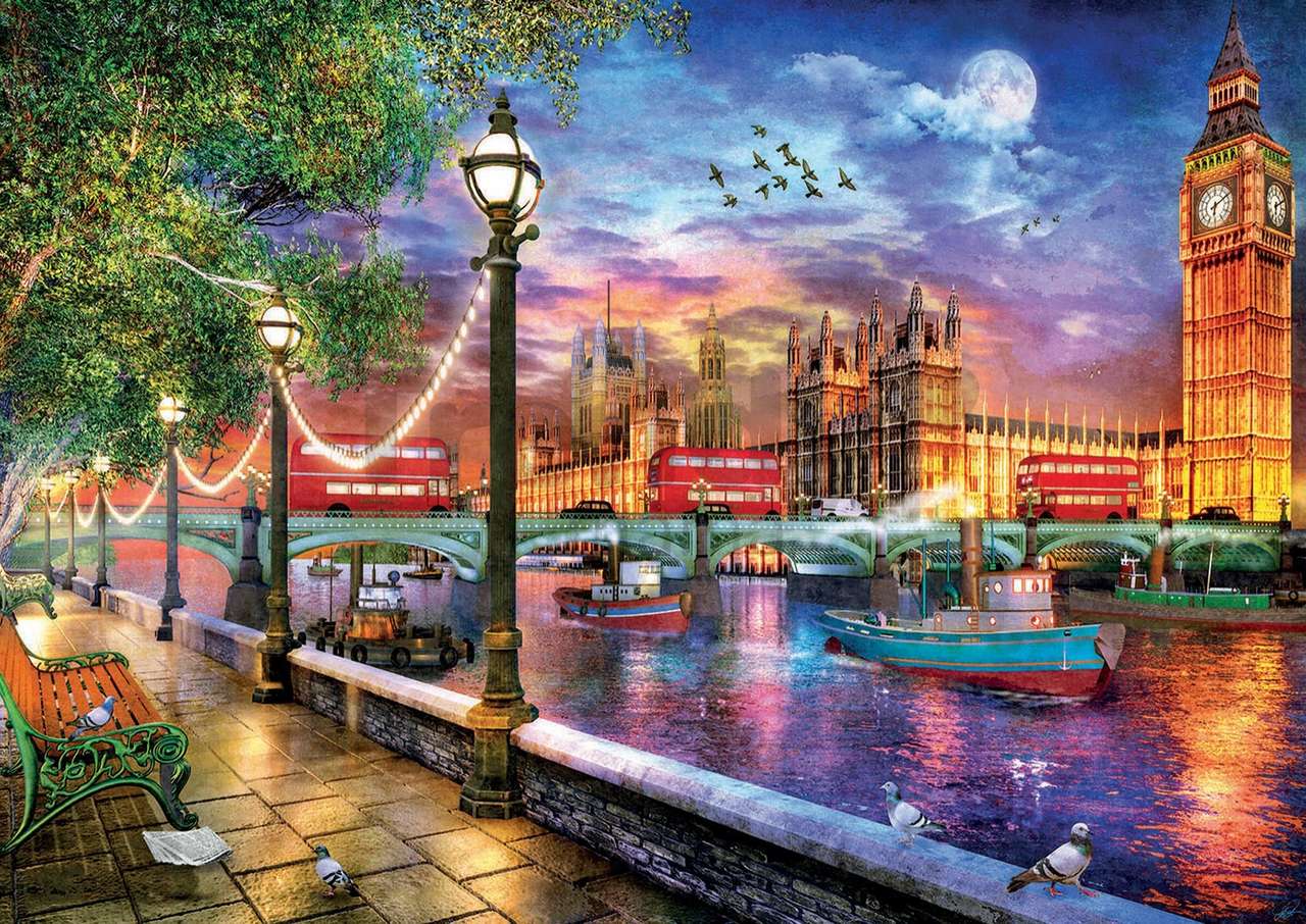 Płynąca przez Londyn rzeka. puzzle online