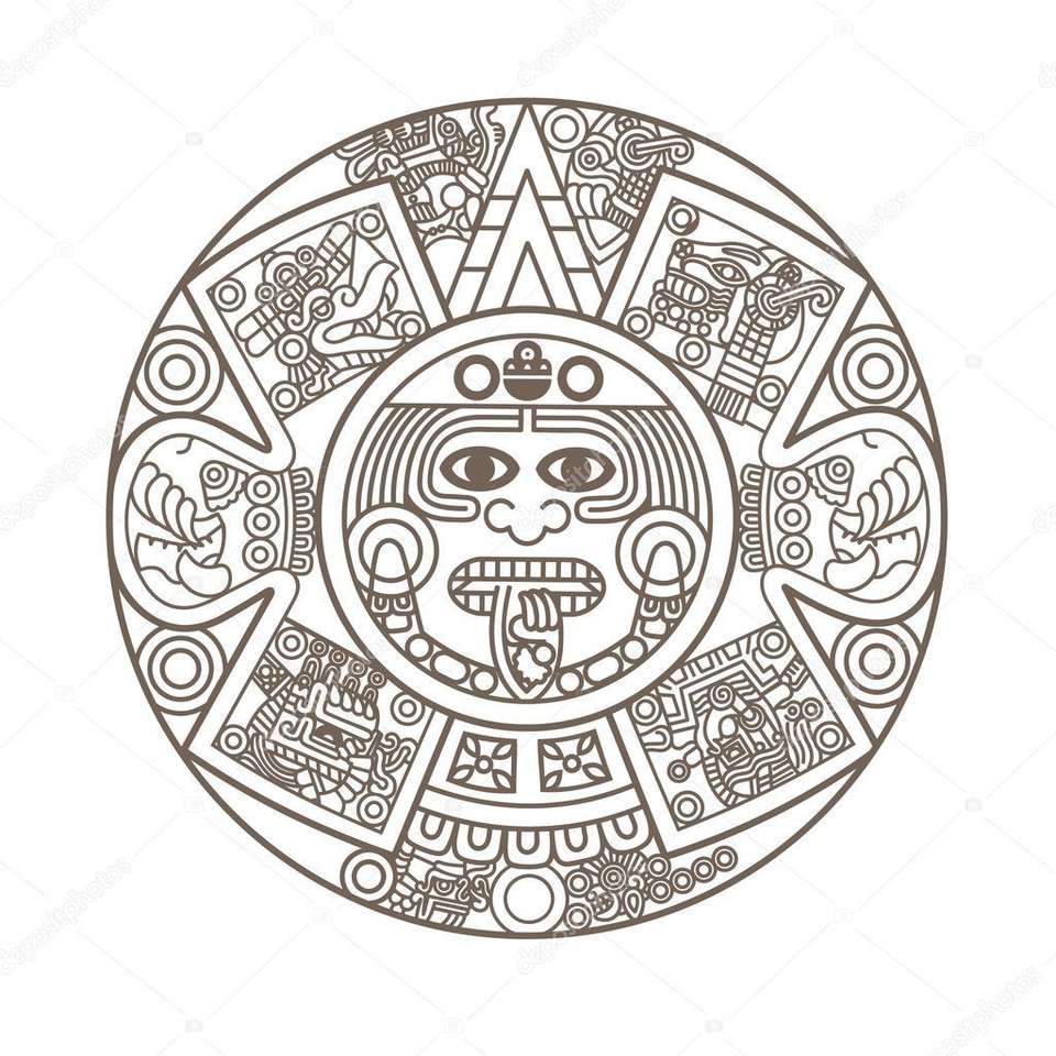kalendarz aztecki 123 puzzle online
