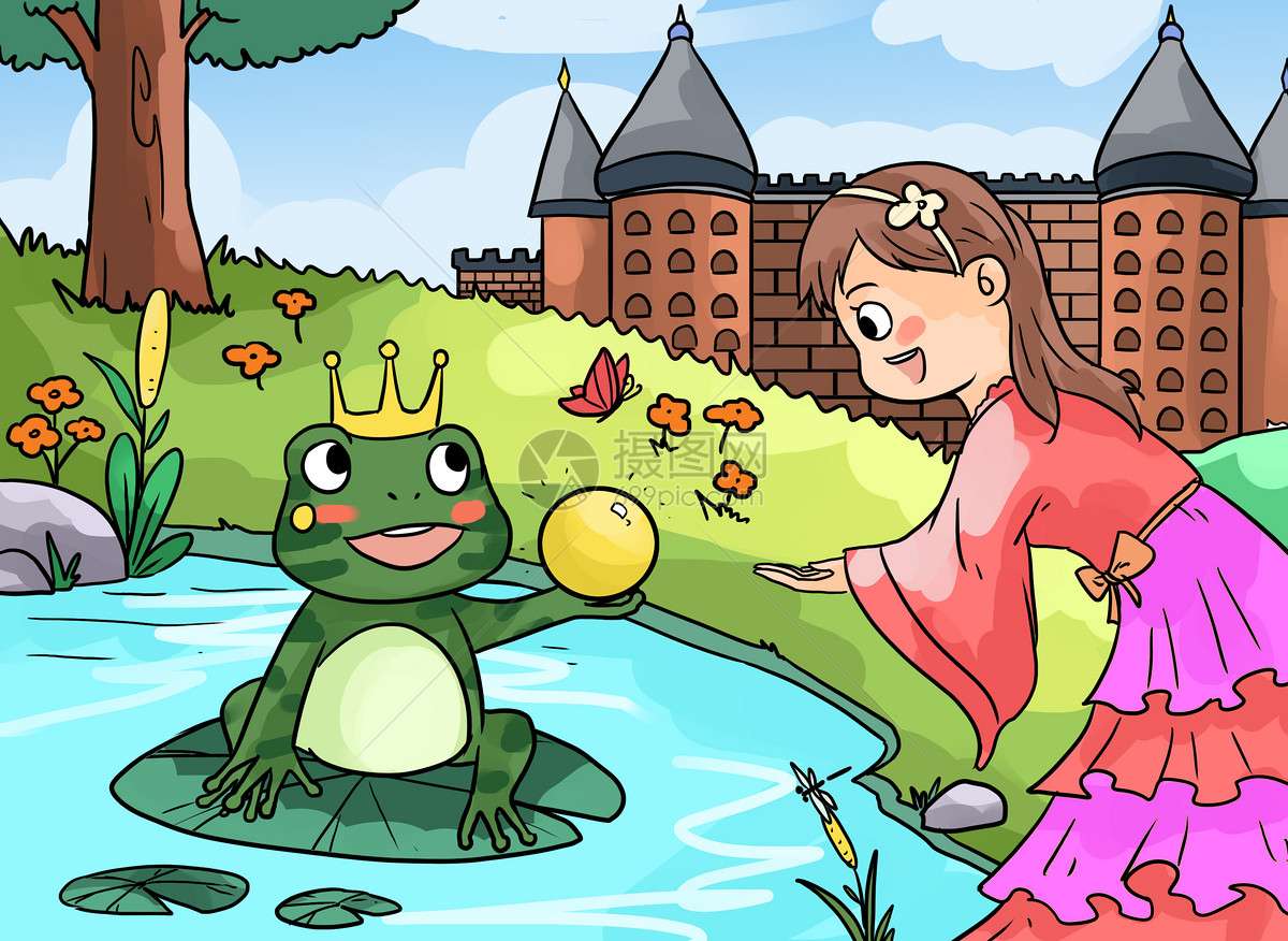 Żaba i księżniczka puzzle online