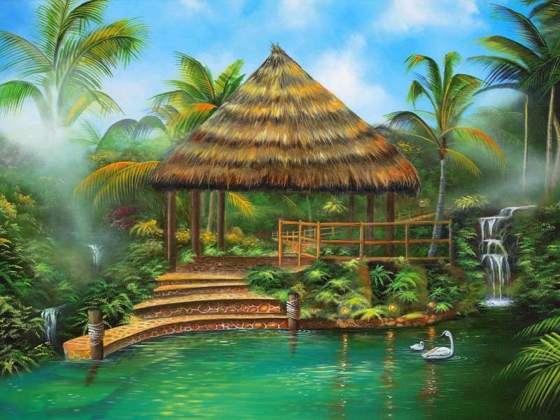 Tropisch paradijs, daar wil ik zijn :) legpuzzel