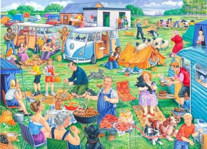 Families with great camping puzzle