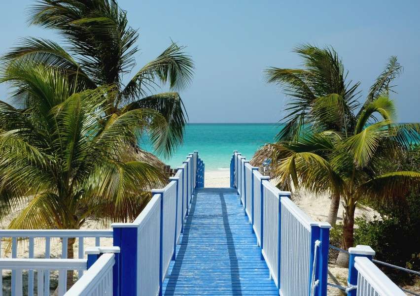 Zejście na plażę na Kubie puzzle online