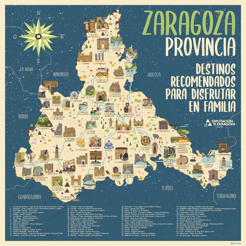 Mapa Saragossy puzzle online