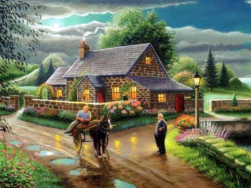 Uroczy wiejski domek - Sąsiedzi puzzle online