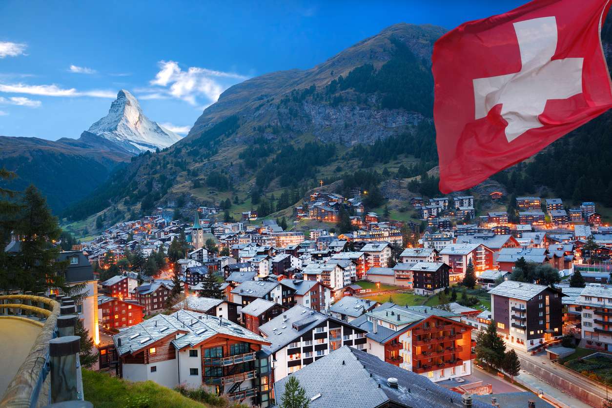 szwajcaria szwajcaria za dnia, nie szwajcaria nocą puzzle online