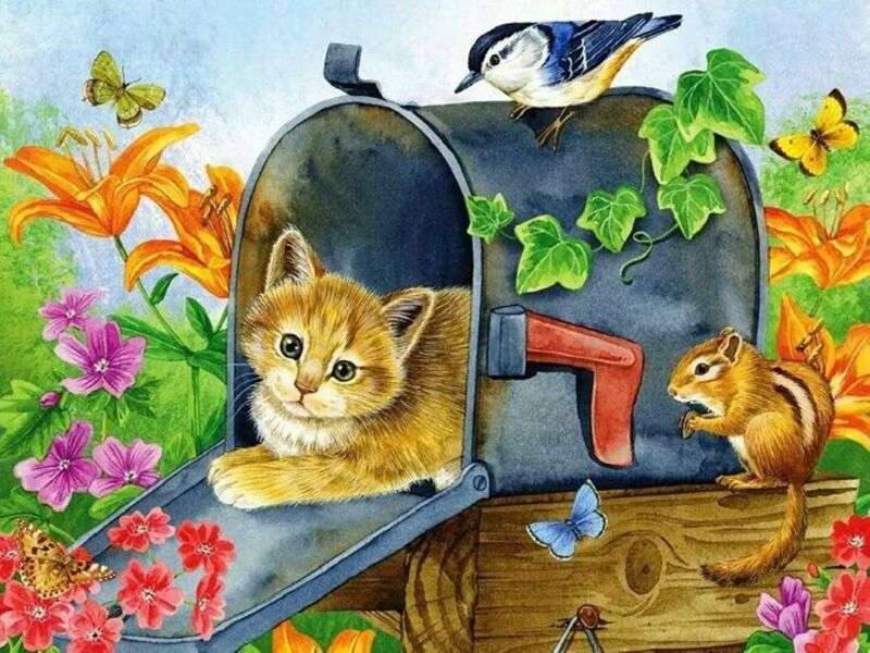 Kotek w skrzynce pocztowej #269 puzzle online
