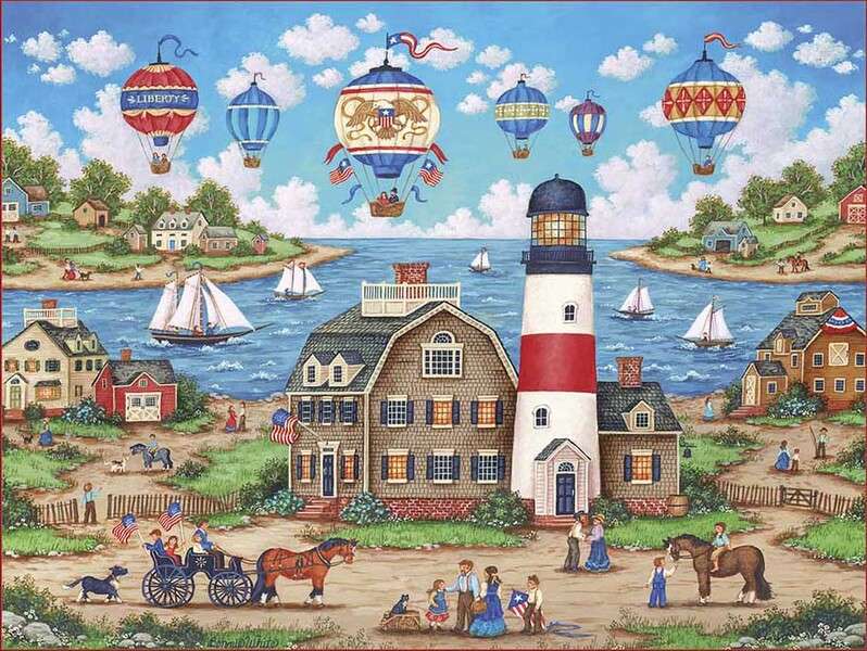 Pokaz balonów w zatoce puzzle online