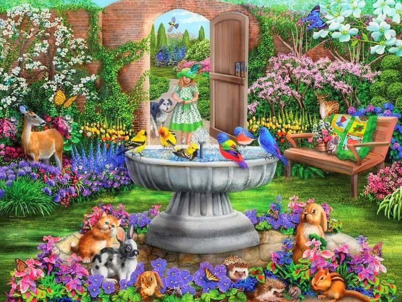 Bajkowy zaczarowany ukryty ogródHidden Garden puzzle online