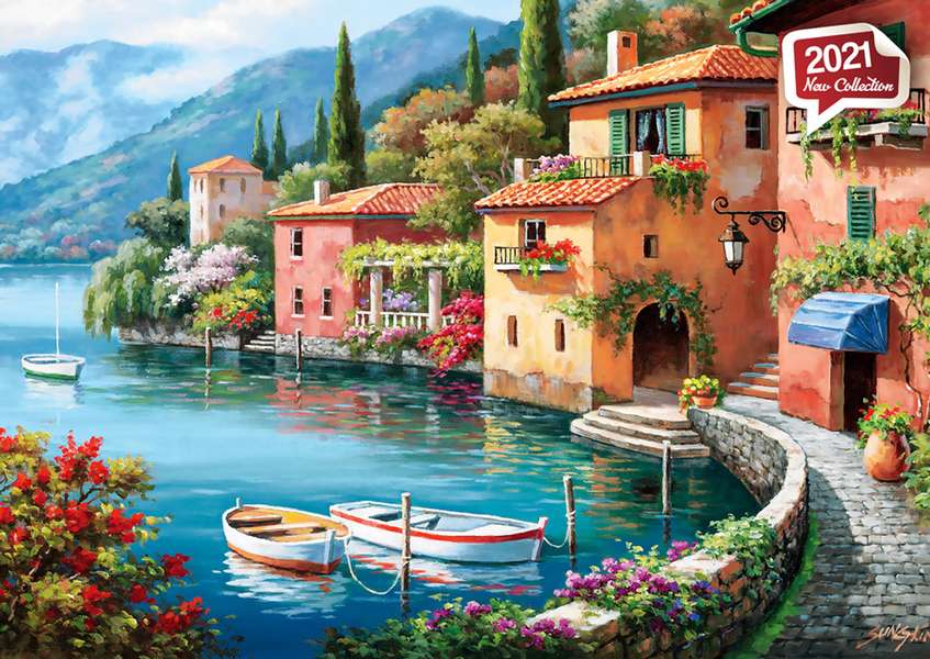 Jezioro Villagio we Włoszech puzzle online