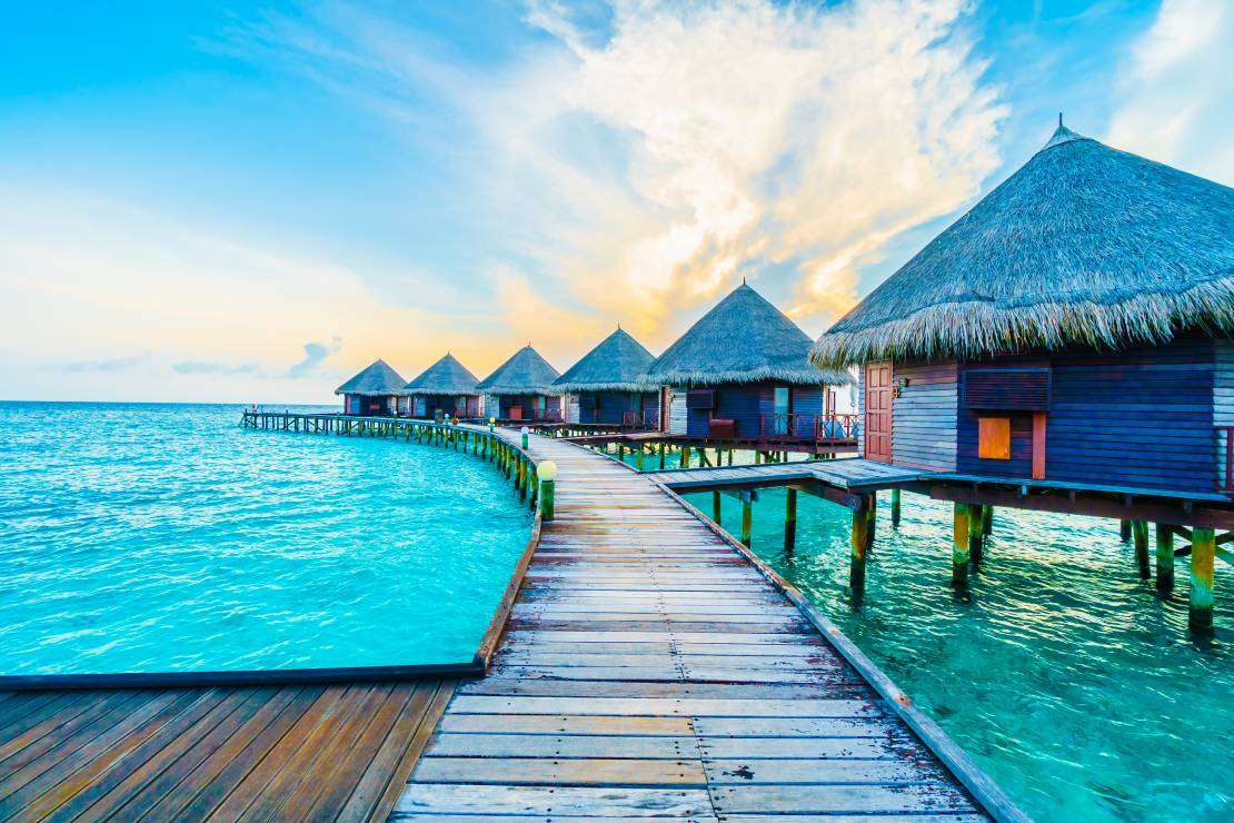 Malediwy. Piękne plaże i domki wczasowe. puzzle online