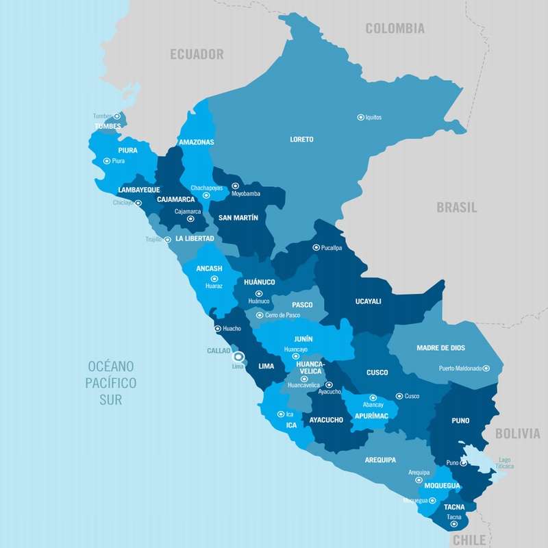 Mapa Peru. puzzle online