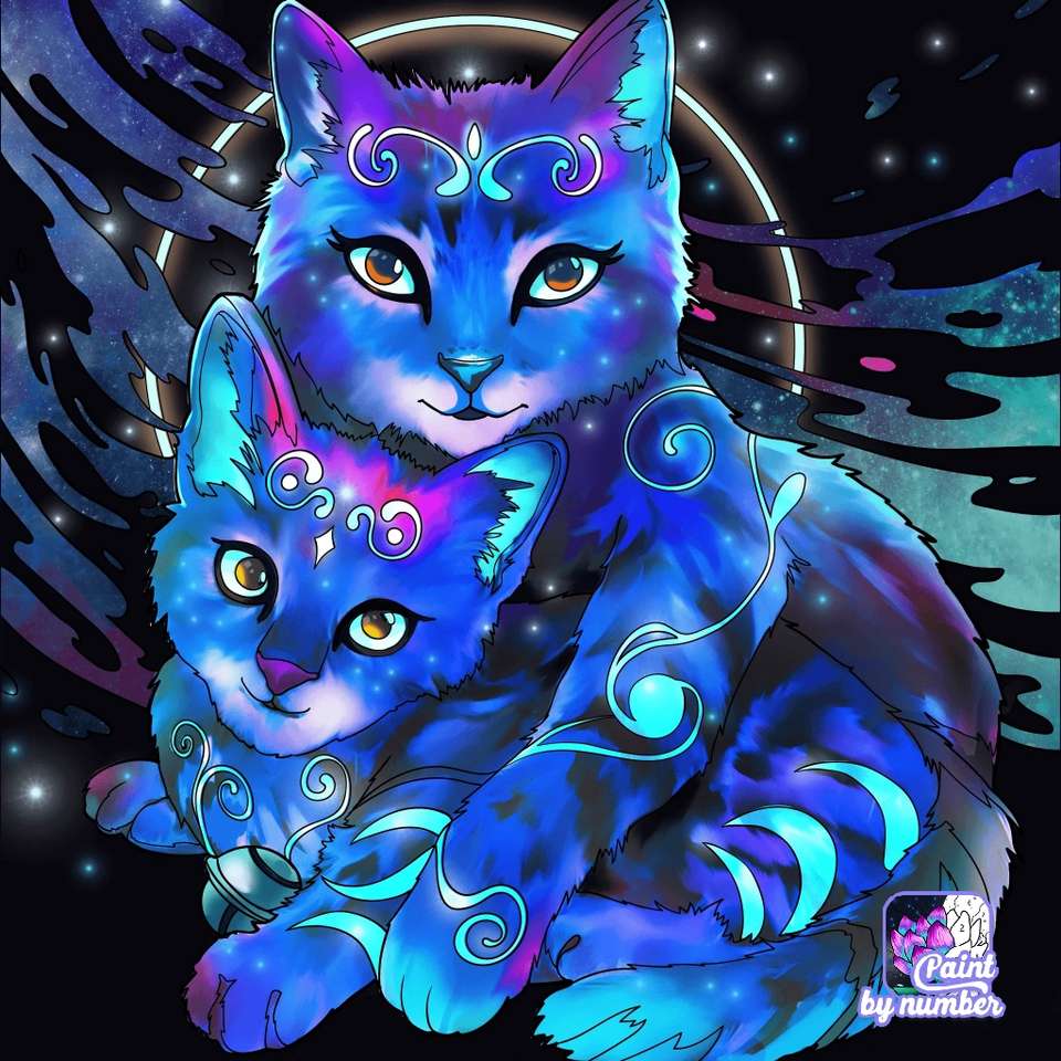 kot bioluminescencyjny puzzle online