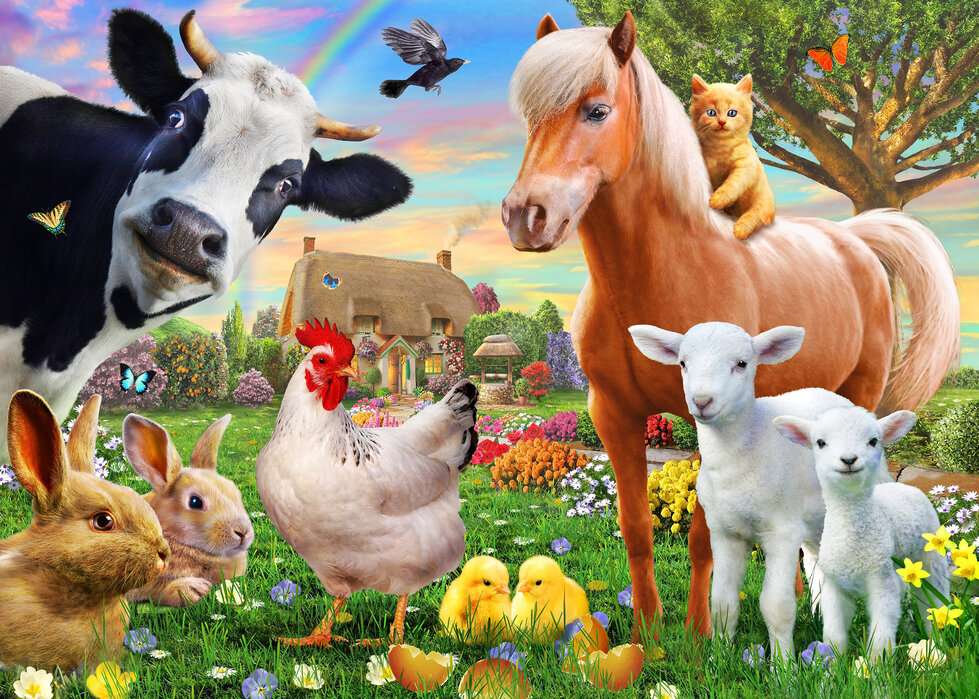 farm animals puzzle online