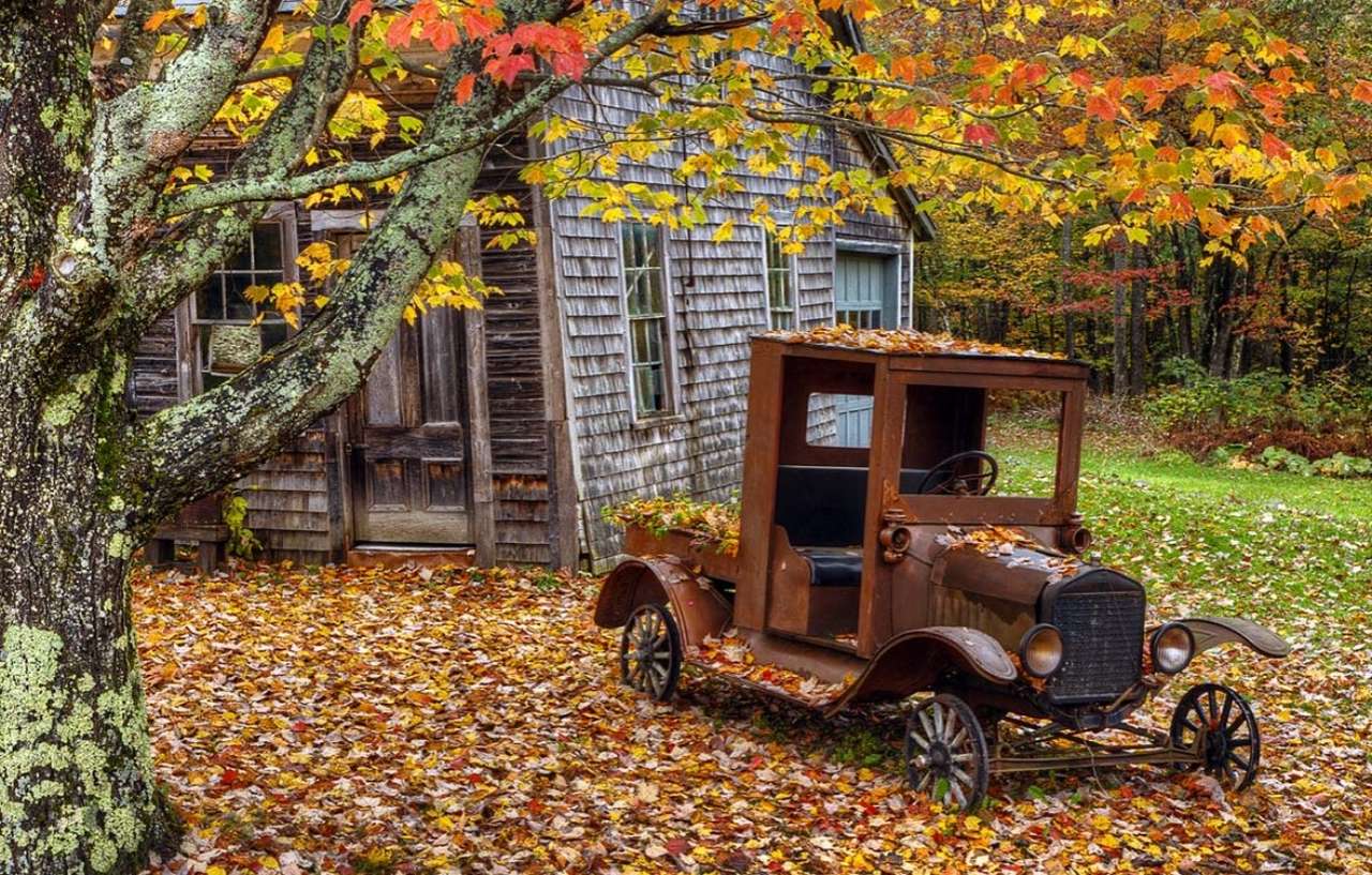 Maine-Old Ford en Old House in 1925 legpuzzel