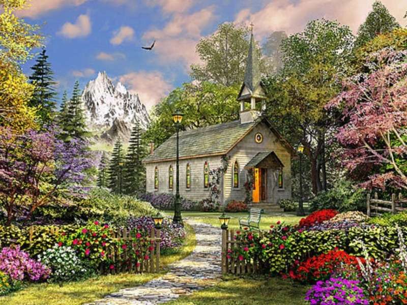 Mountain View Chapel -Kaplica z widokiem na góry puzzle online