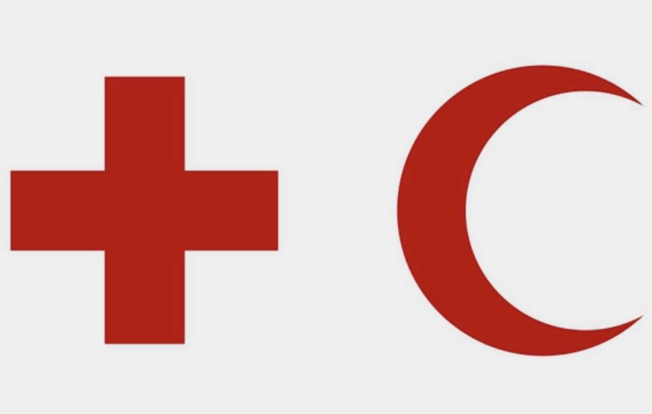 czerwony krzyż i czerwony półksiężyc emblemat puzzle online