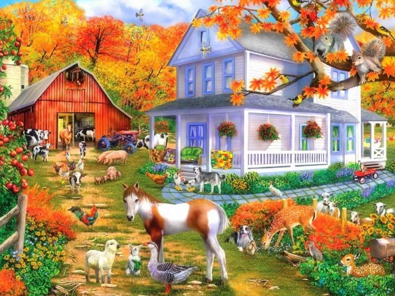 Farma-Szczęśliwe, wolne zwierzęta:) puzzle online