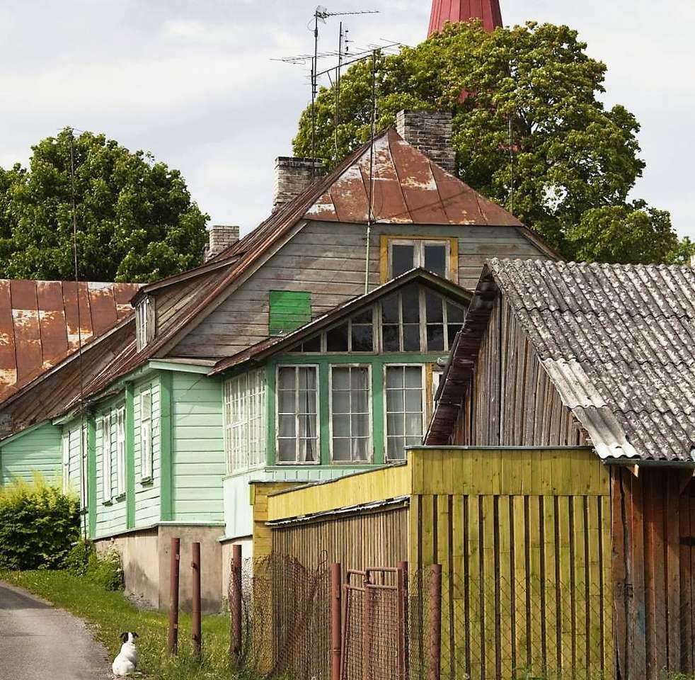 Estonia Haapsalu drewniane domy puzzle online