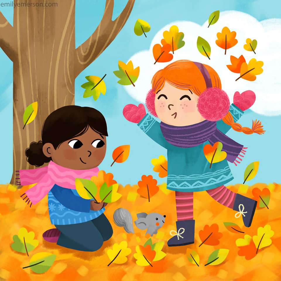 jesień i liście puzzle online