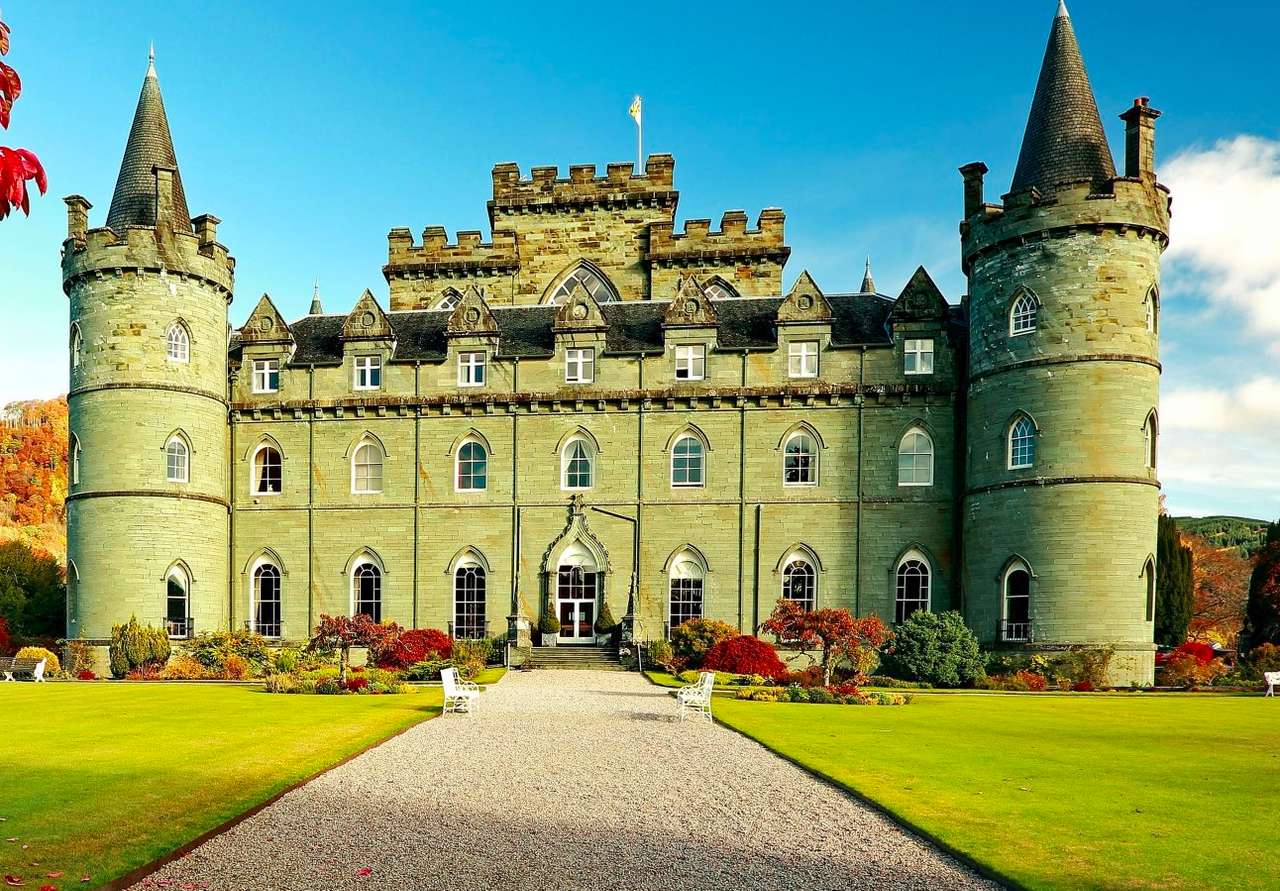 Szkocja-Piękny Zamek Inveraray puzzle online