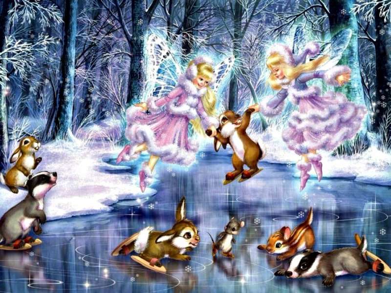 Ice Skating Fairies - Dobre wróżki na łyżwach:) puzzle online