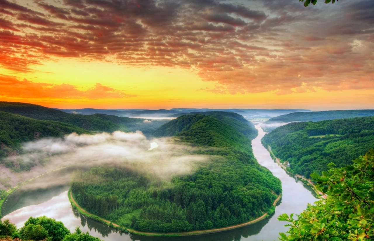 Germany-Loop of the river Saar-Pętla rzeki Saar puzzle online