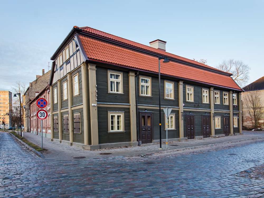 Łotwa Jelgava domy puzzle online
