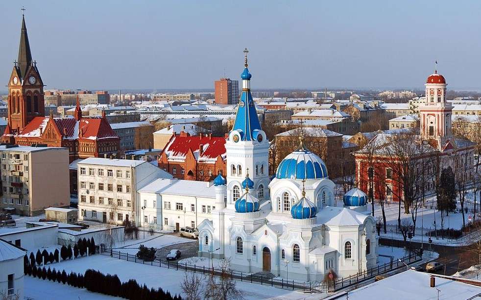 Panorama miasta Łotwa Jelgava puzzle online